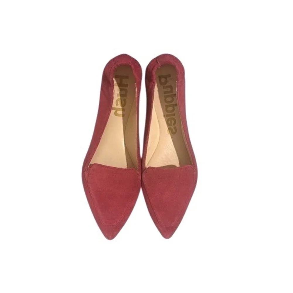 Hush Puppies Burgundy Suede Pointed Toe Flats‎ Womens Shoes NWOT Size 11